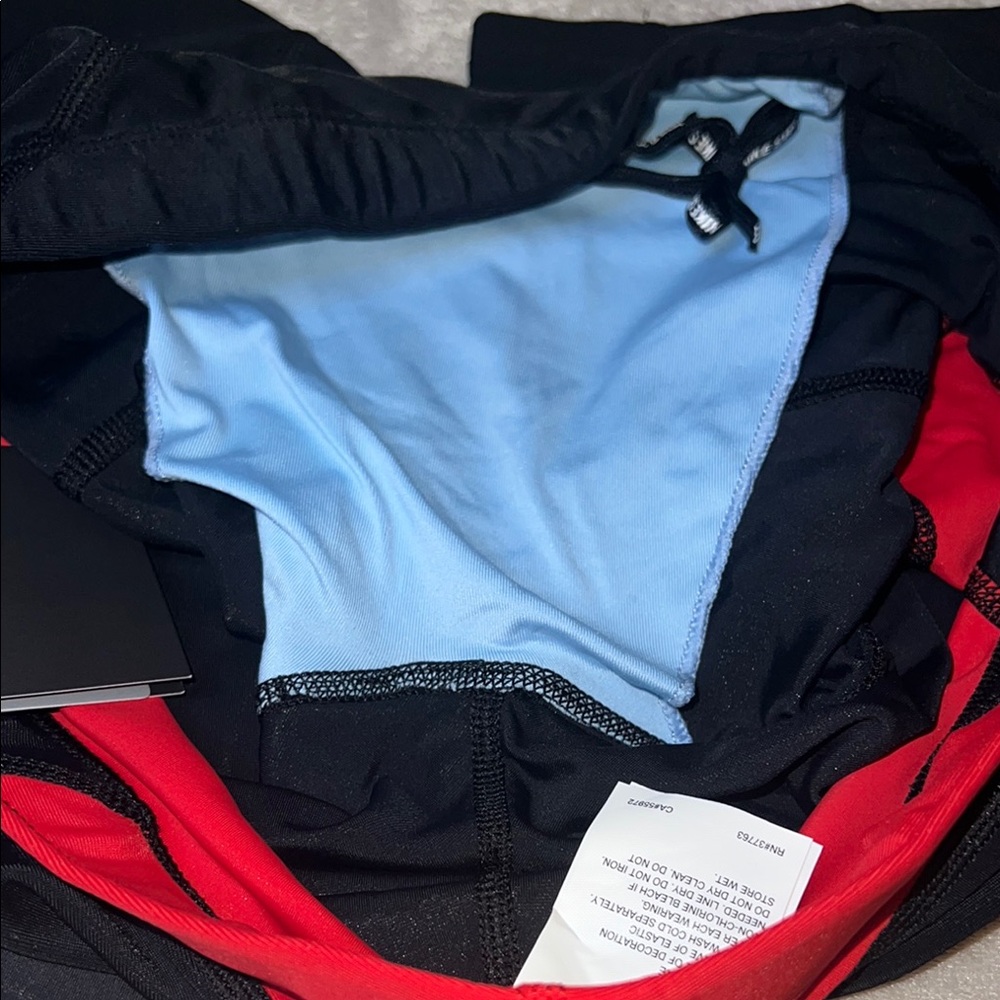 NIKE Black and Red Swim Shorts - Picture 7 of 8